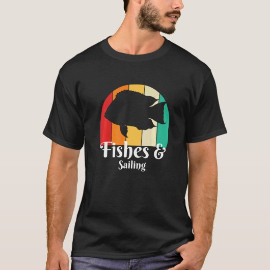 魚と帆船 Tシャツ (正面)
