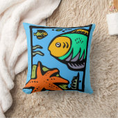 魚と星魚枕 クッション (ブランケット)
