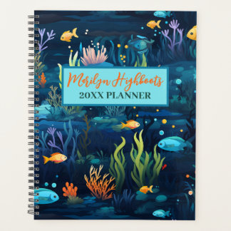 魚と水中リーフ プランナー手帳