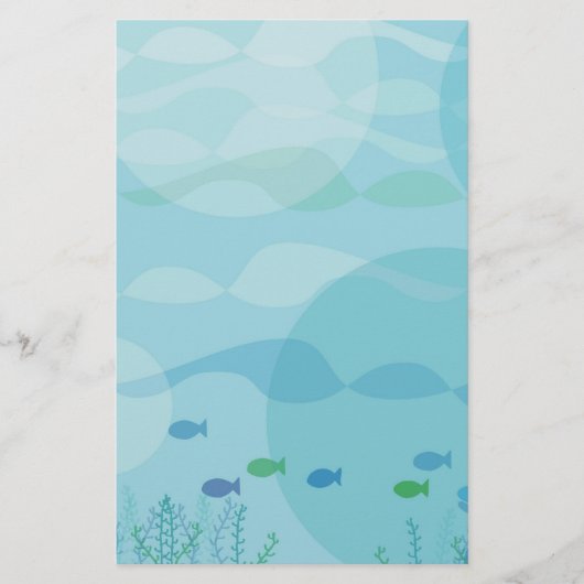 魚と水 便箋 (正面)