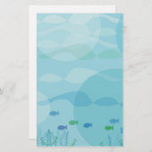 魚と水 便箋 (正面/裏面)