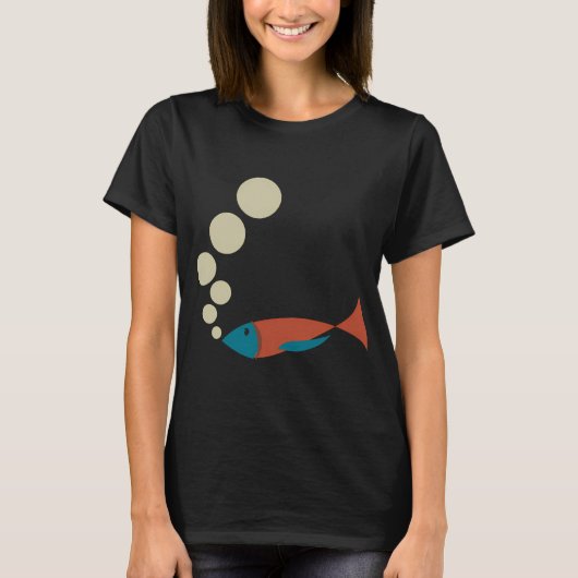 魚と泡 Tシャツ (正面)