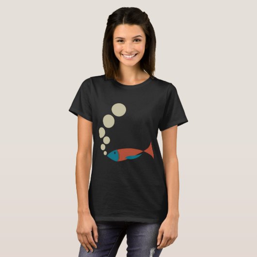 魚と泡 Tシャツ (正面フル)