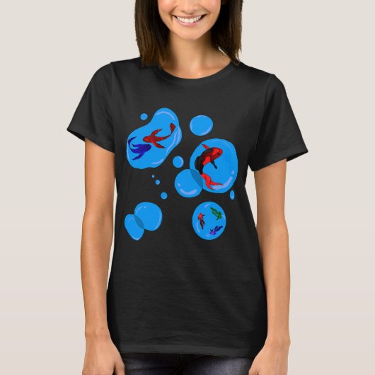 魚と泡 Tシャツ (正面)