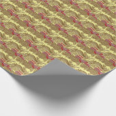 魚と波の模様 ラッピングペーパー (角)