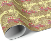 魚と波の模様 ラッピングペーパー (ロールコーナー)