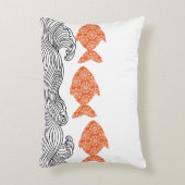 魚と波 アクセントクッション (正面(垂直))