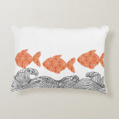 魚と波 アクセントクッション (裏面)