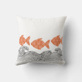 魚と波 クッション (裏面)