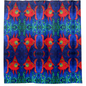 魚と泳ぐ シャワーカーテン (正面)