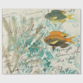 魚と海藻書に ラッピングペーパー (フラット)