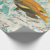 魚と海藻書に ラッピングペーパー (角)