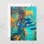 魚と海藻 ポストカード (正面/裏面)