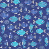 魚と海馬の悪眼のパターン シール (正面)