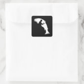 魚と漁師の魚釣りギフト男性へ スクエアシール (バッグ)