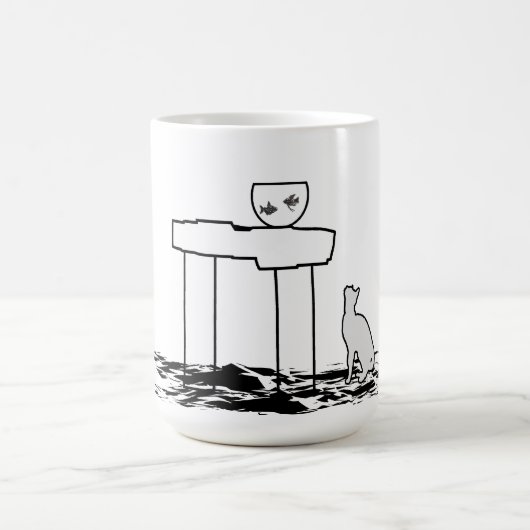 魚と猫 コーヒーマグカップ (中央)