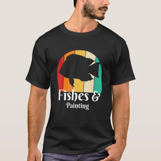 魚と絵画 Tシャツ (正面)