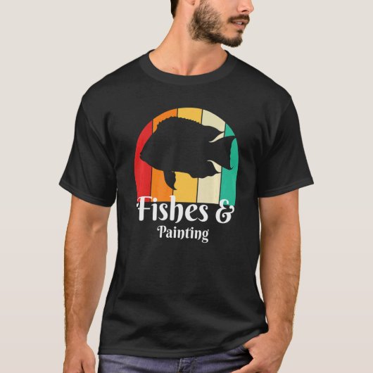 魚と絵画 Tシャツ (正面)