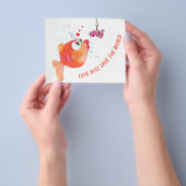 魚と虫のチラシ愛ロマンチックな漫画 チラシ (手)