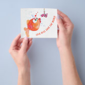 魚と虫のラブラブ漫画 チラシ (手)