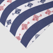 魚と青のストライプ 薄葉紙 (詳細)