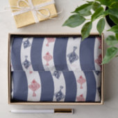 魚と青のストライプ 薄葉紙 (ギフト)