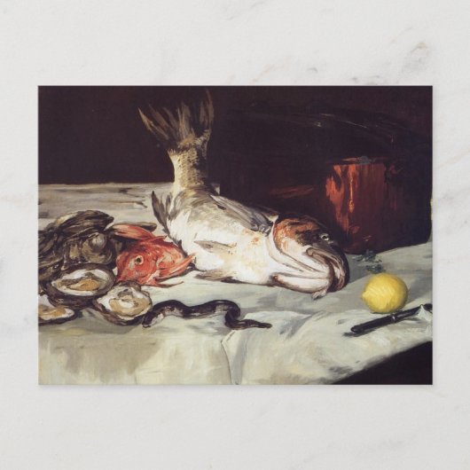 魚と静物生活 – Edouard Manet ポストカード (正面)