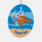 魚と餌のラブセラミックオーナメント セラミックオーナメント (右)