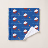 魚と餌キッズバスルーム バスタオルセット (ウォッシュタオル)