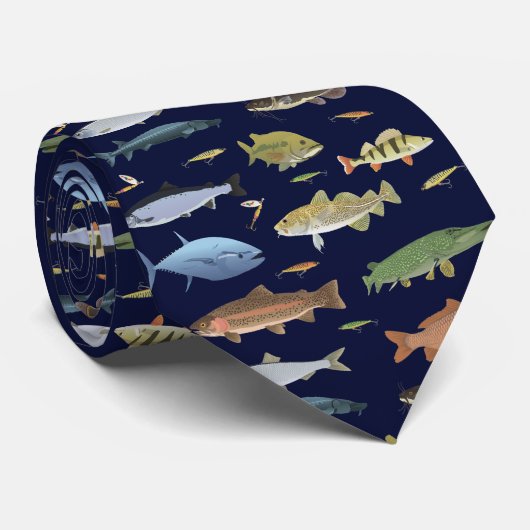 魚と餌 ネクタイ (ロール)