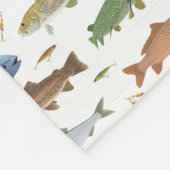 魚と餌 フリースブランケット (角)