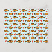 魚と鯨のクラスのバレンタインカ子供へード シーズンポストカード (裏面)