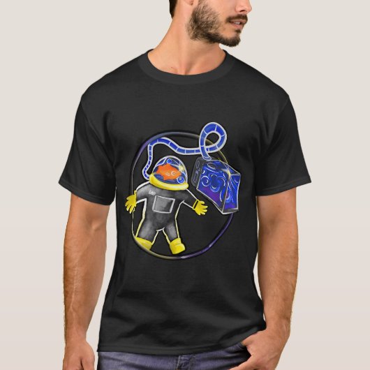 魚にとっては小さなひと泳ぎ… Tシャツ (正面)