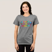 魚にも悩みがある トライブレンドTシャツ (正面全面)