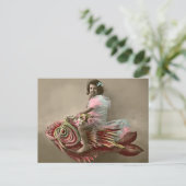 魚に乗る少女 ポストカード (スタンド正面)