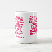 魚に人を教えて下さい コーヒーマグカップ (中央)