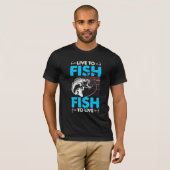 魚に生きてシャツに生きる Tシャツ (正面フル)