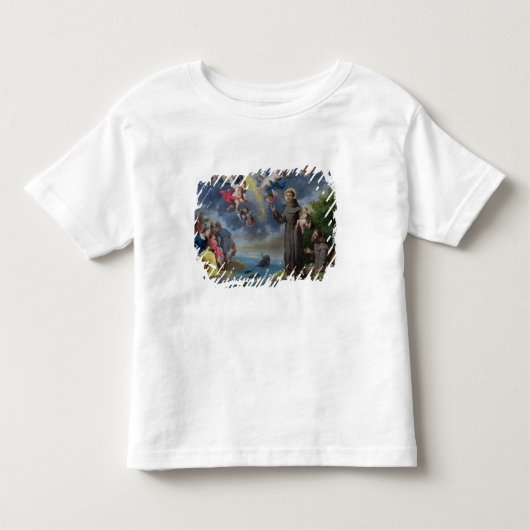魚に説教するパドゥアのSt Anthony トドラーTシャツ (正面)