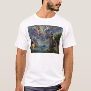 魚に説教するパドゥアのSt Anthony Tシャツ