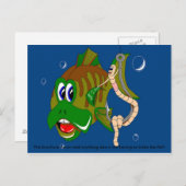 魚に賄賂を渡す ポストカード (正面/裏面)