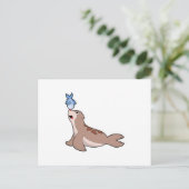 魚のいるアザラシ (2).PNG ポストカード (スタンド正面)