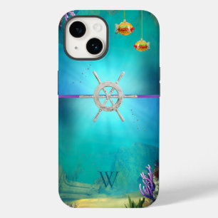 魚のいる多色の水中シーンのモノグラム Case-Mate iPhone 14ケース