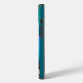魚のいる多色の水中シーンのモノグラム Case-Mate iPhoneケース (裏面 / 左)
