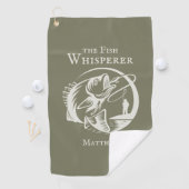 魚のおもしろいウィスパーラーアングラースポーツマン ゴルフタオル (インサイチュ)