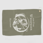 魚のおもしろいウィスパーラーアングラースポーツマン ゴルフタオル (横)