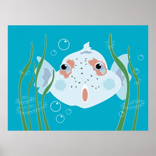 魚のおもしろいポスター ポスター (正面)
