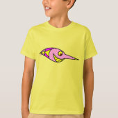 魚のおもしろい子供のシャツ Tシャツ (正面)