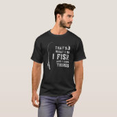 魚のおもしろい引用文、私は魚と私Knを行う Tシャツ (正面フル)