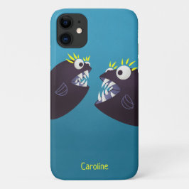 魚のおもしろい怪物の子供の名前 iPhone 11 ケース