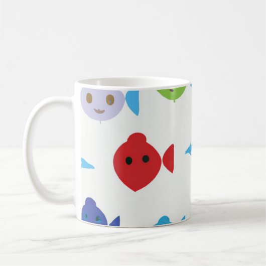 魚のおもしろい漫画 コーヒーマグカップ (左)